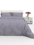 Blanc Dark Solid Color 100% Cotton Striped Satin 220 TC 3 Piece Bedding Set